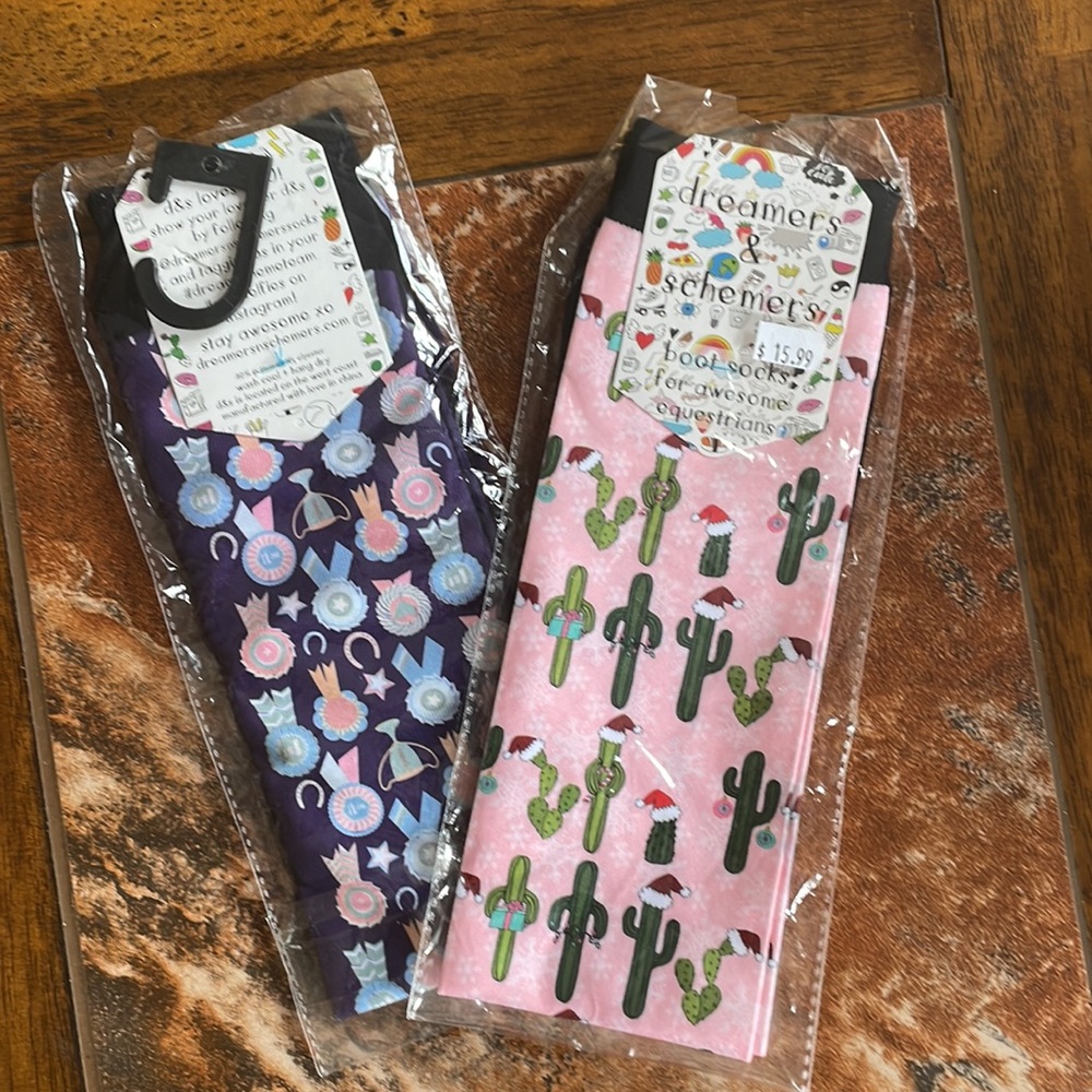 Equestrian Boot Socks Dreamers & Schemers *2 in 1 Sale *